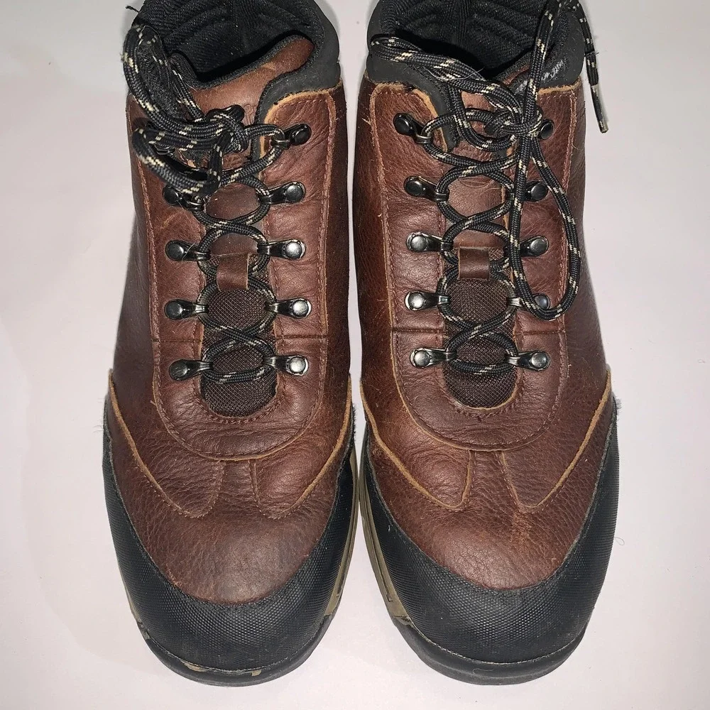 Timberland Boots Mens Size 8.5 Brown Leather Hiking Ankle Trail Outdoor Lace Up